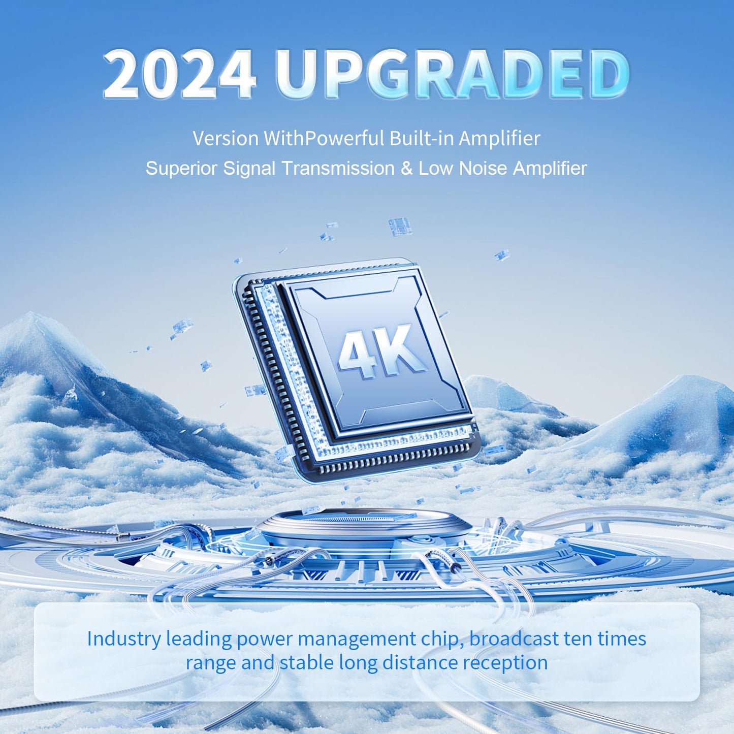 2025 Upgraded TV Aerial - Indoor TV Aerial Antenna for Any TV with Signal Booster - Digital Aerial for Freeview TV 280+ Miles Long Range Support 4K 1080P HDTV