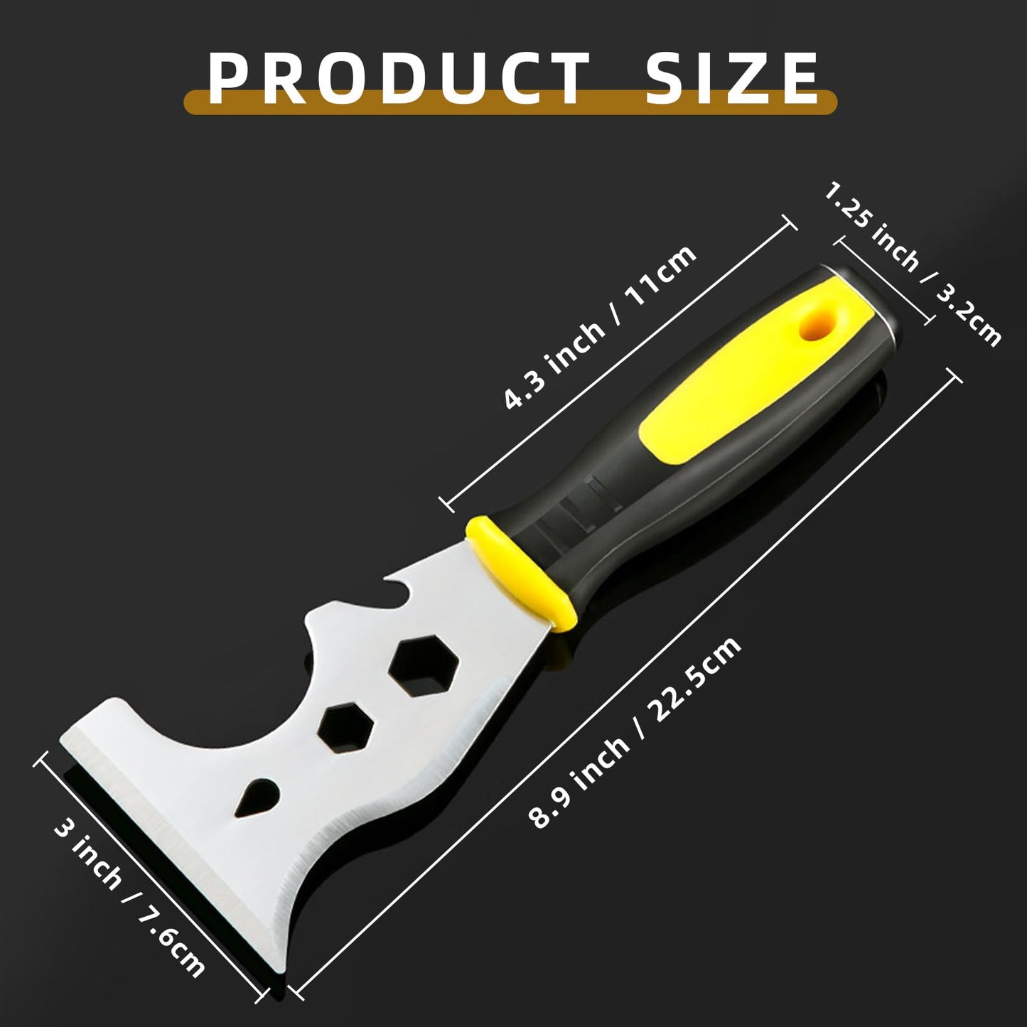 Scraper Tool, Stainless Steel 13-in-1 Painters Tool, Professional Multi Wallpaper Scraper Tool Includes Paint Roller, Straight Scraper, Curved Scraper