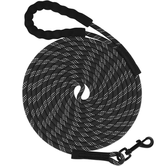 Taglory Training Lead for Dogs 5m/10m/15m/20m, Reflective Long Dog Rope Lead/Tie Out for Small Medium Large Dogs, Great for Hiking, Camping, Backyard