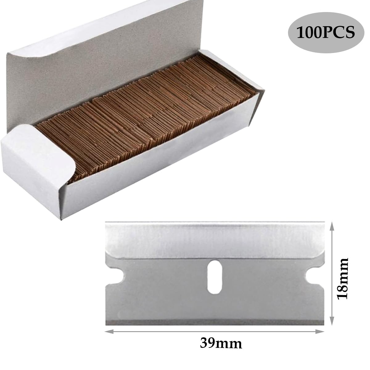 Razor Blades Plastic Window Glass Scraper Blades Non-Scratch Blades Replacement Razor Scraper Blades for Ceramic Hob Decal Paint Residue Paint Scraper Cleaning Tool Decals Scraper